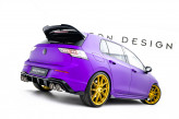 Maxton Design bočné spoilery zadného nárazníka Street Pro VW Golf VIII R Ver.2 - čierno červený + lesklé krídielka