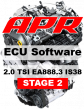 APR Stage 2 387 HP 555 Nm úprava riadiacej jednotky chiptuning AUDI S3 8V TTS 8S 2.0 TSI - S 1. dielom výfuku od iného výrobcu