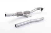 Milltek Sport Downpipe 1. diel výfuku AWD/FWD ŠKODA Octavia II RS VW Golf 6 R GTI SEAT Leon FR Cupra 1P AUDI S3 8P - s HJS športovým katalyzátorom na Milltek catback