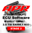 APR Stage 2 278 HP 464 Nm úprava riadiacej jednotky chiptuning AUDI A3 8P TT 8J 2.0 TSI - S APR 1.dielom výfuku