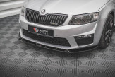 Maxton Design spoiler predného nárazníka ŠKODA Octavia III RS pred FL Ver.3 - čierny lesklý