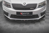 Maxton Design spoiler predného nárazníka ŠKODA Octavia III RS pred FL Ver.4 - čierny lesklý