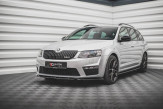 Maxton Design spoiler predného nárazníka ŠKODA Octavia III RS pred FL Ver.4 - čierny lesklý