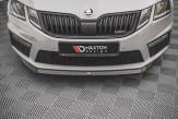 Maxton Design spoiler predného nárazníka ŠKODA Octavia III RS po FL Ver.1 - čierny lesklý