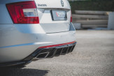 Maxton Design spoiler zadného nárazníka ŠKODA Octavia III RS pred/po FL liftback/kombi benzín Ver.2 - čierny lesklý