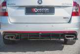 Maxton Design spoiler zadného nárazníka ŠKODA Octavia III RS pred/po FL liftback/kombi benzín Ver.2 - čierny lesklý