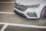 Maxton Design spoiler predného nárazníka ŠKODA Octavia IV RS Ver.1 - čierny lesklý