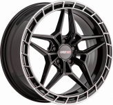 MOTEC hliníkové disky MCT16-Futura 19x8.5 ET45 5/112 Ø66.5 - Čierna lesklá brúsená