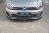 Maxton Design spoiler predného nárazníka RACING DURABILITY VW Golf VII GTI - čierno červený