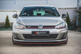 Maxton Design spoiler predného nárazníka RACING DURABILITY VW Golf VII GTI - čierno červený