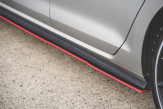 Maxton Design bočné prahové lišty RACING DURABILITY VW Golf VII GTI - čierno červený