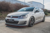 Maxton Design bočné prahové lišty RACING DURABILITY VW Golf VII GTI - čierno červený