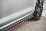 Maxton Design bočné prahové lišty RACING DURABILITY VW Golf VII GTI - čierno červený