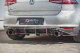 Maxton Design difúzor zadného nárazníka RACING DURABILITY VW Golf VII GTI Ver.2 - červený