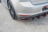 Maxton Design bočné spoilery zadného nárazníka RACING DURABILITY VW Golf VII GTI Ver.1 - čierno červený
