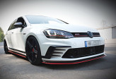 Maxton Design spoiler predného nárazníka VW Golf VII GTI CLUBSPORT - červený