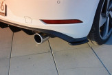 Maxton Design bočné spoilery zadného nárazníka VW Golf VII GTI po FL - čierny lesklý