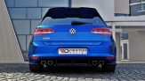 Maxton Design difúzor a bočné spoilery zadného nárazníka VW Golf VII R hatchback - čierny 