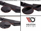 Maxton Design stredový spoiler zadného nárazníka (bez vertikálneho rebrovania) VW Golf VII R kombi - čierny lesklý