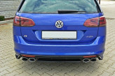 Maxton Design stredový spoiler zadného nárazníka (bez vertikálneho rebrovania) VW Golf VII R kombi - čierny lesklý