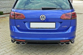 Maxton Design stredový spoiler zadného nárazníka (bez vertikálneho rebrovania) VW Golf VII R kombi - carbon look
