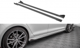 Maxton Design bočné prahové lišty Street Pro VW Golf VII R - čierny + lesklé krídielka