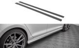 Maxton Design bočné prahové lišty Street Pro VW Golf VII R - čierno červený