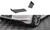 Maxton Design bočné spoilery zadného nárazníka Street Pro VW Golf VII R - čierny + lesklé krídielka