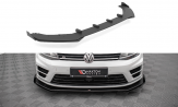 Maxton Design spoiler predného nárazníka Street Pro VW Golf VII R Ver.1 - čierny + lesklé krídielka