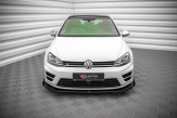 Maxton Design spoiler predného nárazníka Street Pro VW Golf VII R Ver.1 - čierny + lesklé krídielka