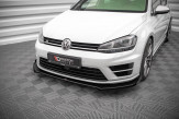 Maxton Design spoiler predného nárazníka Street Pro VW Golf VII R Ver.1 - čierny + lesklé krídielka