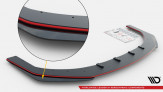 Maxton Design spoiler predného nárazníka Street Pro VW Golf VII R Ver.1 - čierno červený + lesklé krídielka