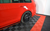 Maxton Design bočné spoilery zadného nárazníka VW Golf VII R Variant po FL Ver.2 - carbon look