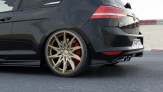 Maxton Design bočné spoilery zadného nárazníka VW Golf VII R / R-Line Ver.1 - čierny lesklý