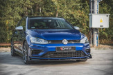 Maxton Design spoiler predného nárazníka Racing Durability VW Golf VII R / R-Line po FL Ver.2 - čierno červený