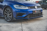 Maxton Design spoiler predného nárazníka Racing Durability VW Golf VII R / R-Line po FL Ver.2 - čierno červený