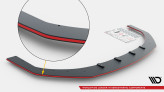 Maxton Design spoiler predného nárazníka Racing Durability VW Golf VII R / R-Line po FL Ver.2 - čierno červený