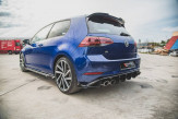 Maxton Design bočné prahové lišty Racing Durability VW Golf VII R / R-Line po FL - čierno červený + lesklé krídielka