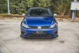 Maxton Design spoiler predného nárazníka Racing Durability VW Golf VII R / R-Line po FL - čierny + lesklé krídielka