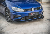 Maxton Design spoiler predného nárazníka Racing Durability VW Golf VII R / R-Line po FL - čierny + lesklé krídielka