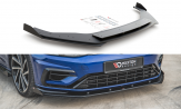 Maxton Design spoiler predného nárazníka Racing Durability VW Golf VII R / R-Line po FL - čierno červený + lesklé krídielka