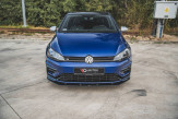 Maxton Design spoiler predného nárazníka Racing Durability VW Golf VII R / R-Line po FL - čierny