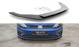 Maxton Design spoiler predného nárazníka Racing Durability VW Golf VII R / R-Line po FL - čierno červený