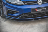 Maxton Design spoiler predného nárazníka Racing Durability VW Golf VII R / R-Line po FL - čierno červený