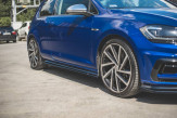 Maxton Design bočné prahové lišty VW Golf VII R / R-Line po FL Ver.4 - čierny lesklý