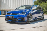 Maxton Design spoiler predného nárazníka VW Golf VII R / R-Line po FL Ver.9 - čierny lesklý