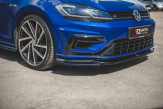 Maxton Design spoiler predného nárazníka VW Golf VII R / R-Line po FL Ver.9 - čierny lesklý