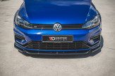 Maxton Design spoiler predného nárazníka VW Golf VII R / R-Line po FL Ver.9 - čierny lesklý