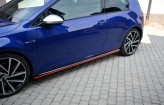 Maxton Design bočné prahové lišty VW Golf VII R / R-Line po FL Ver.2 - čierny lesklý