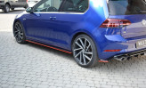 Maxton Design bočné prahové lišty VW Golf VII R / R-Line po FL Ver.2 - čierny lesklý